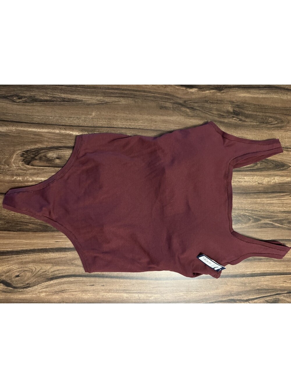 Gap Cotton Rib Thong Bodysuit Removable Cups Purple Women Size XL NWT